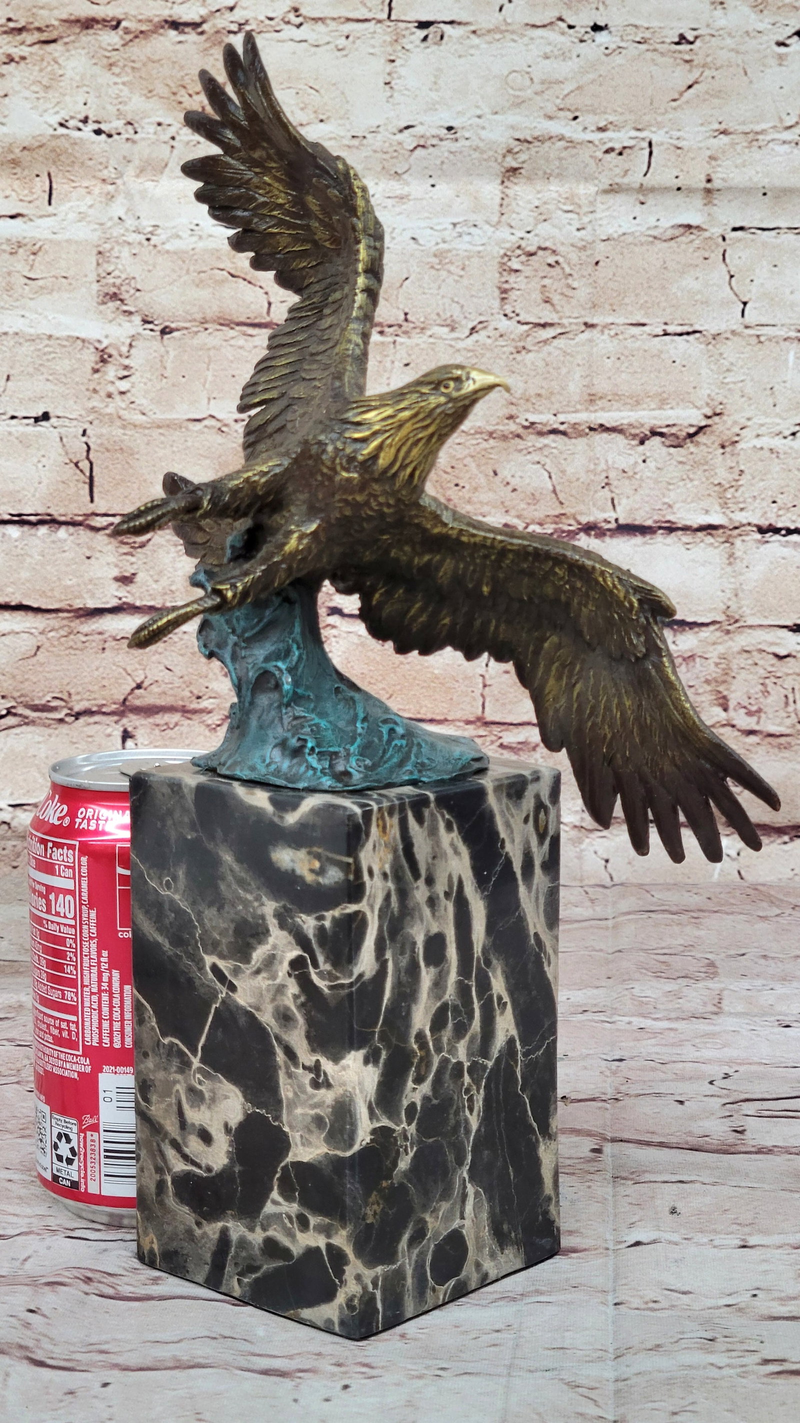 American Bald Eagle Bronze Statue - 2