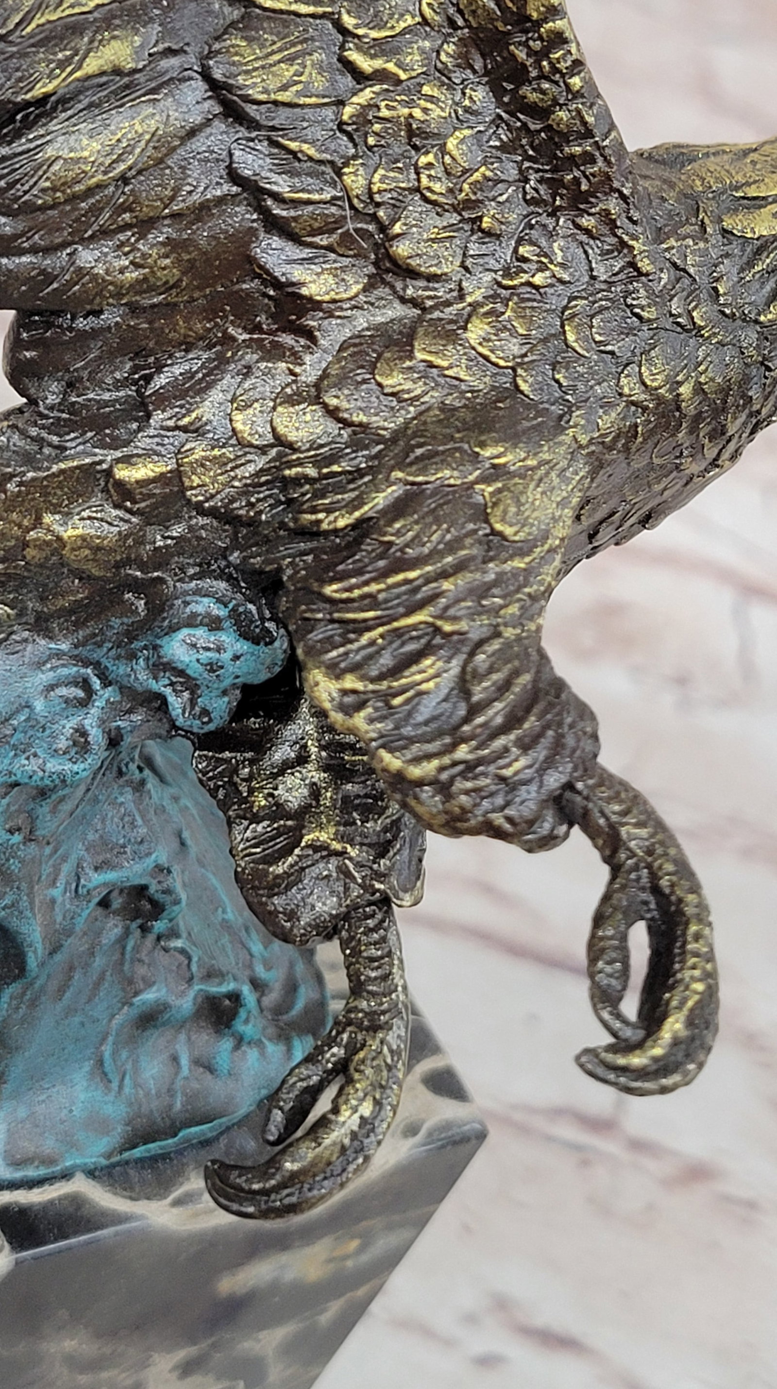 American Bald Eagle Bronze Statue - 7