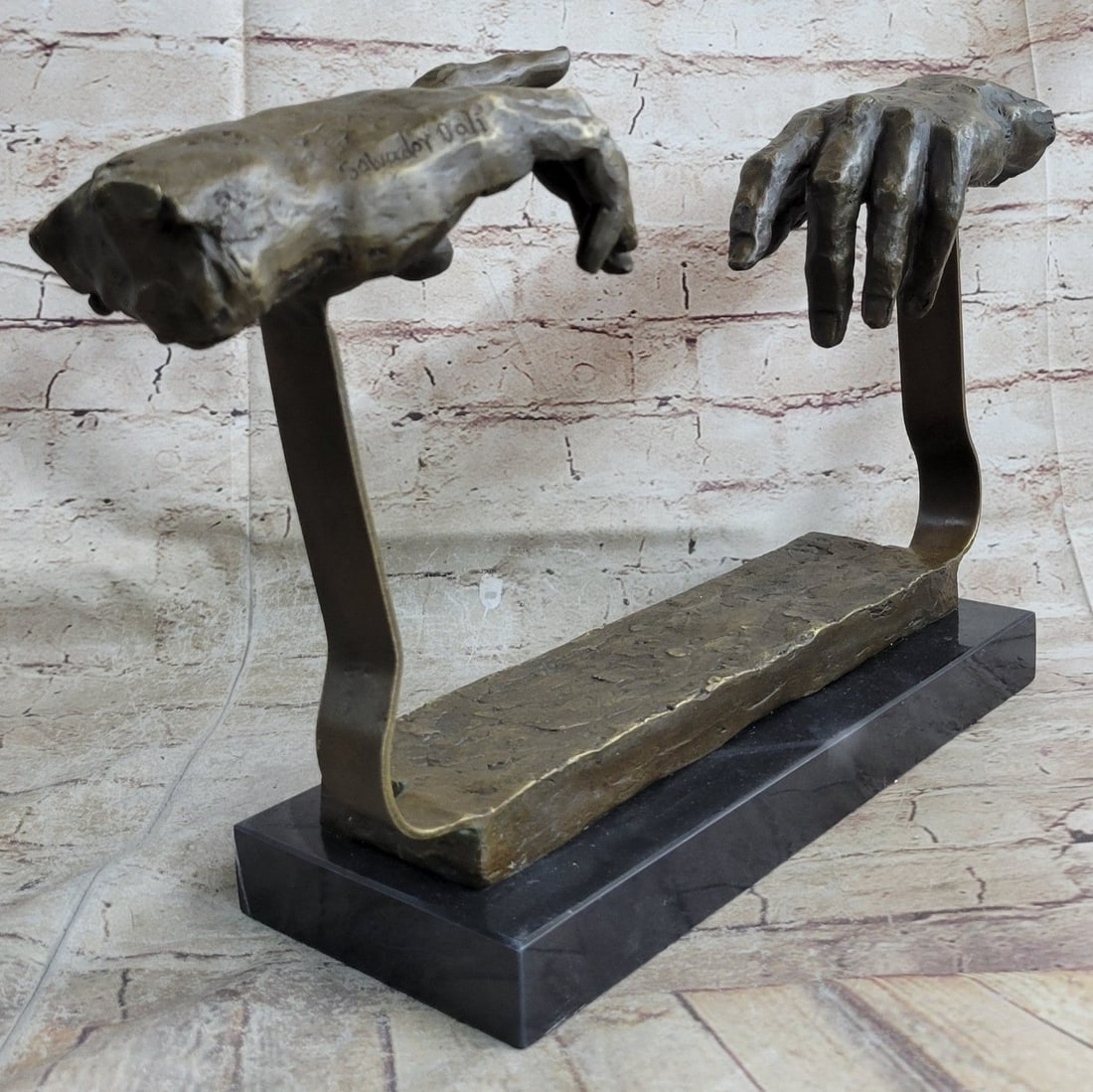Touching Hand Bronze Sculpture - 4