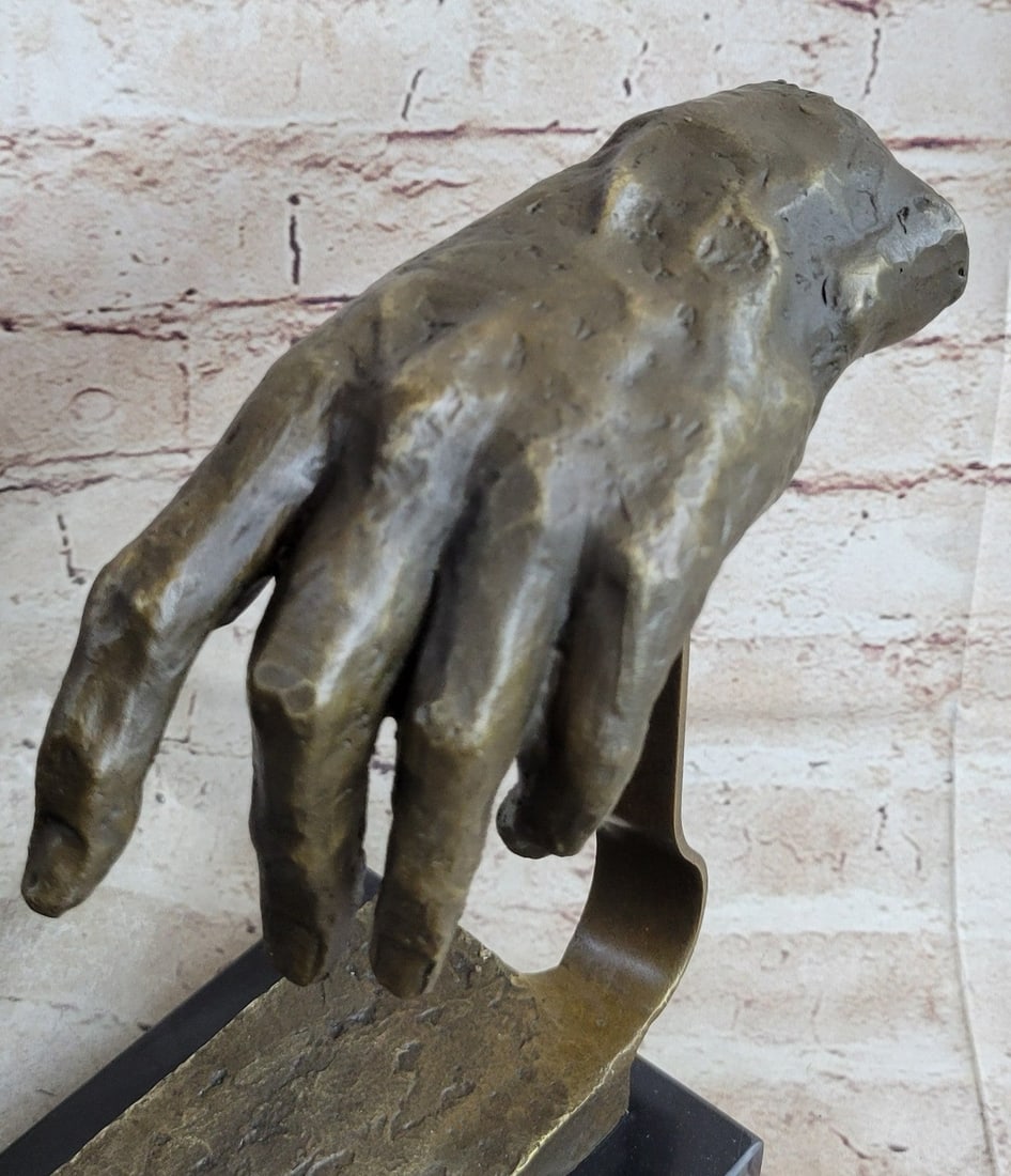 Touching Hand Bronze Sculpture - 8