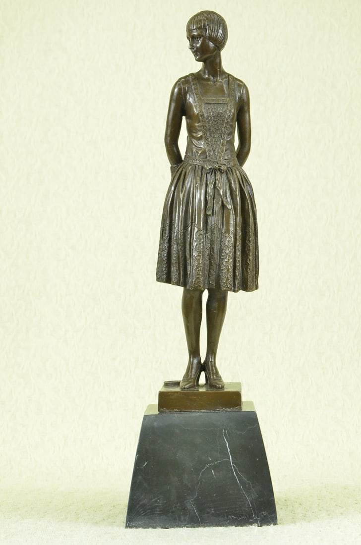 Mom Housewife Bronze Sculpture: This Bronze Statue of a mom is handmade and cast in the traditional Lost Wax Casting Process. This ensures a quality Bronze Sculpture that may be passed down from generation to generation. Everyone