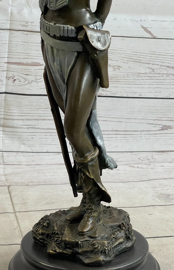 Indian Warrior Bronze Statue - 7