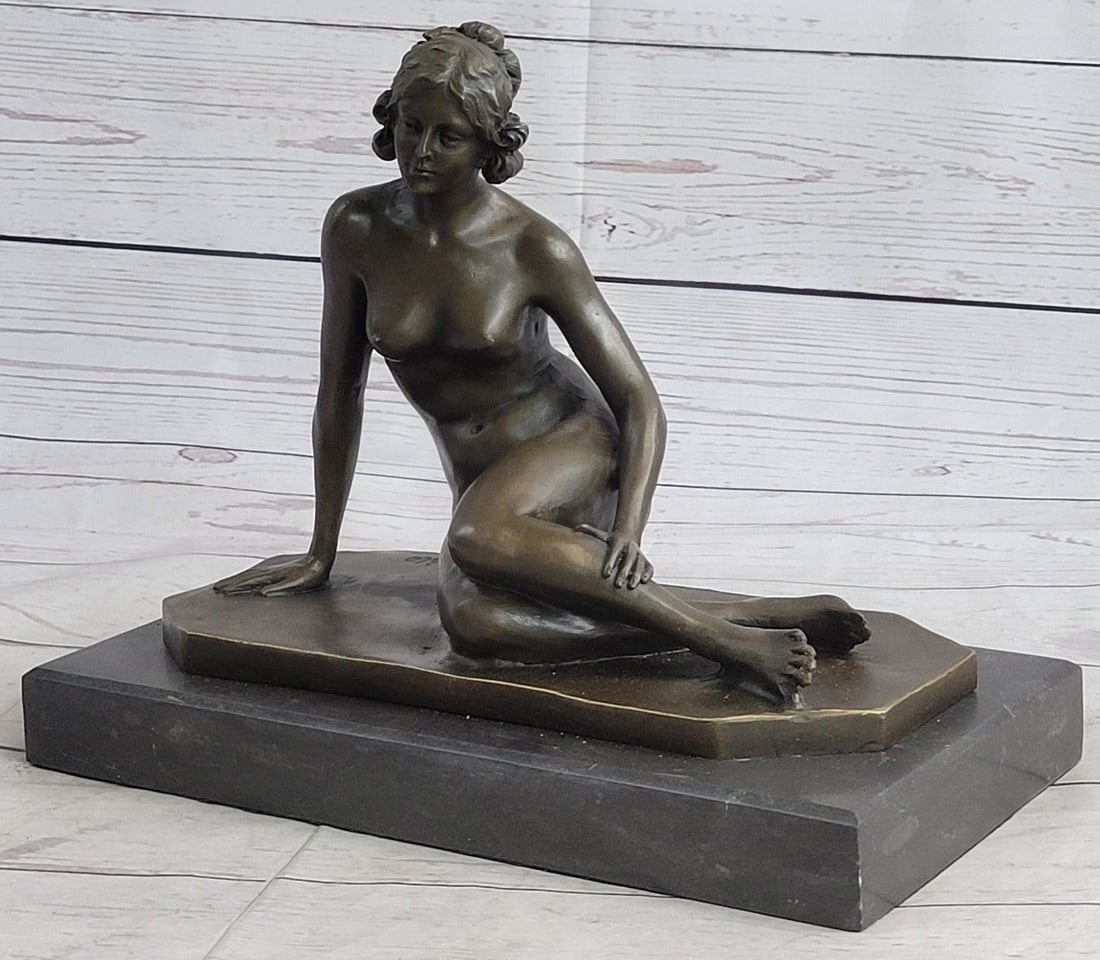 Victorian Lady Bronze Statue - 3