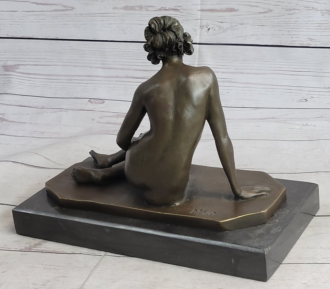 Victorian Lady Bronze Statue - 4