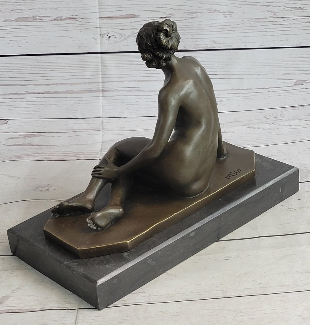Victorian Lady Bronze Statue - 5