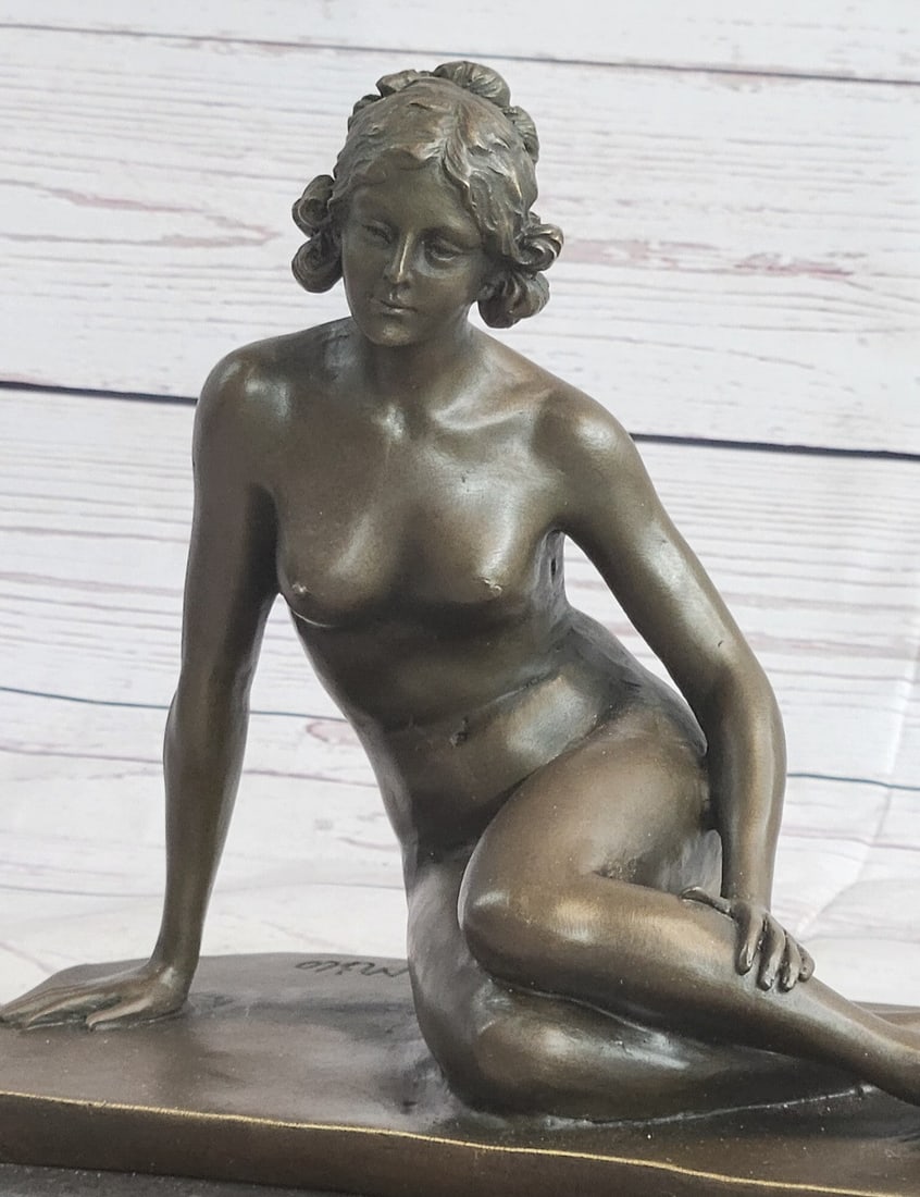 Victorian Lady Bronze Statue - 6