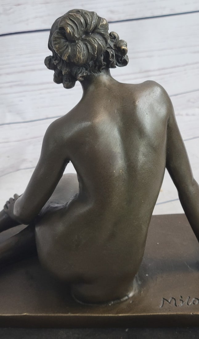 Victorian Lady Bronze Statue - 9