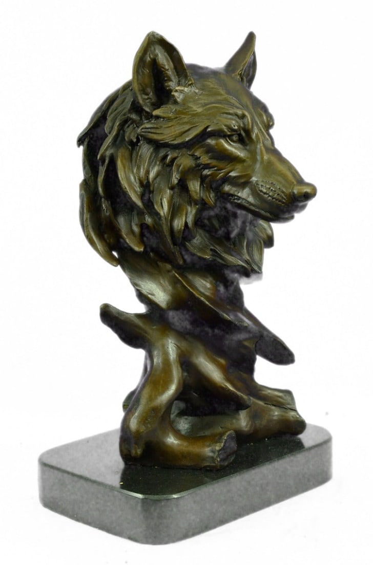 Wild Wolf Bronze Sculpture - 11