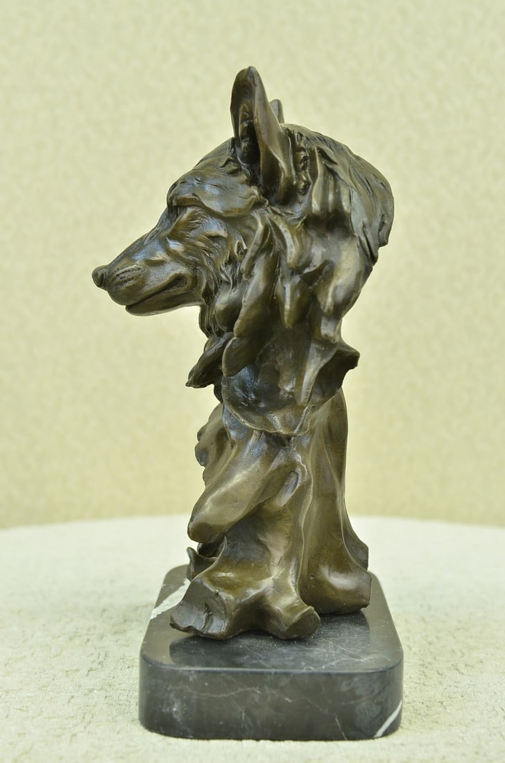 Wild Wolf Bronze Sculpture - 2