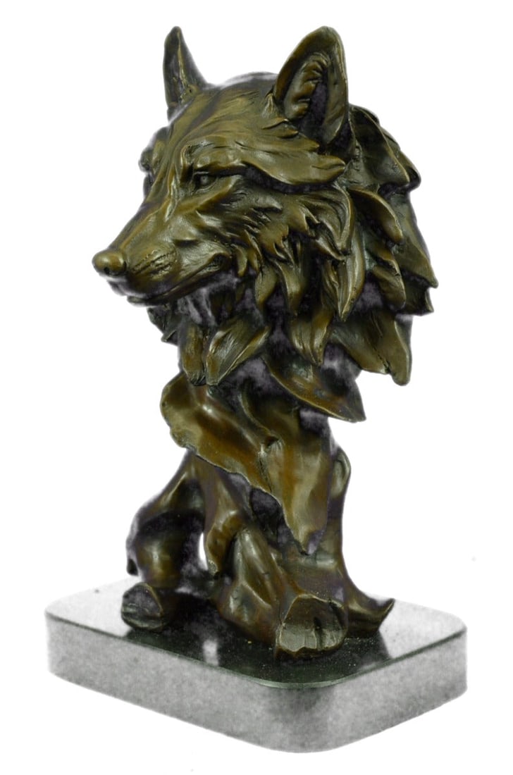 Wild Wolf Bronze Sculpture - 3