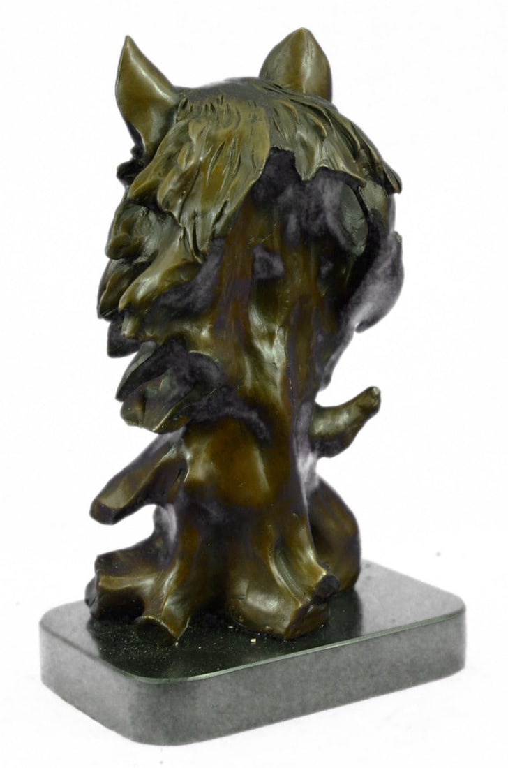 Wild Wolf Bronze Sculpture - 5
