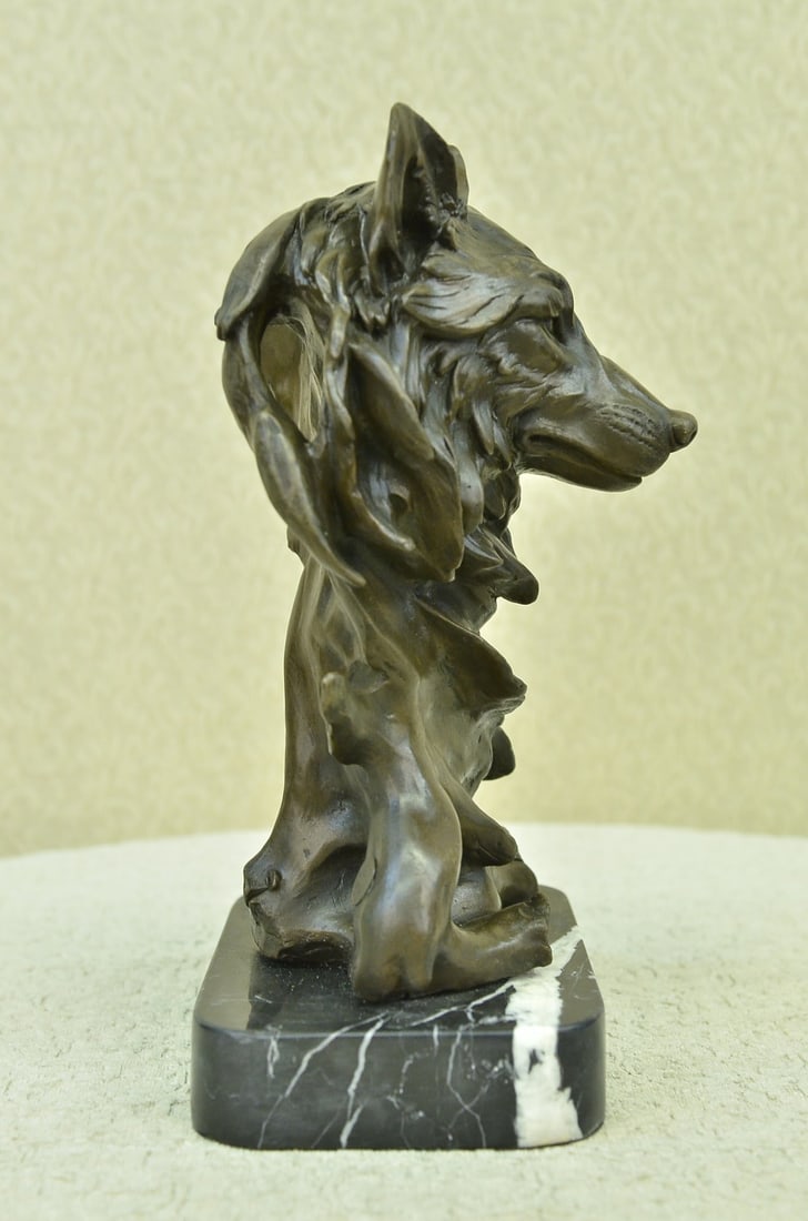 Wild Wolf Bronze Sculpture - 6