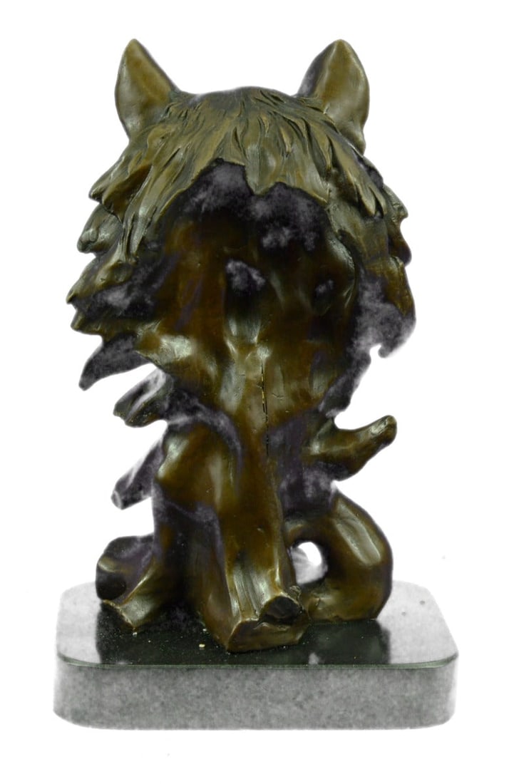 Wild Wolf Bronze Sculpture - 7