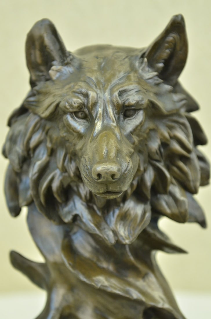 Wild Wolf Bronze Sculpture - 8