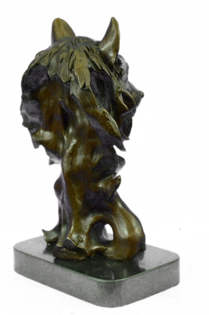 Wild Wolf Bronze Sculpture - 9