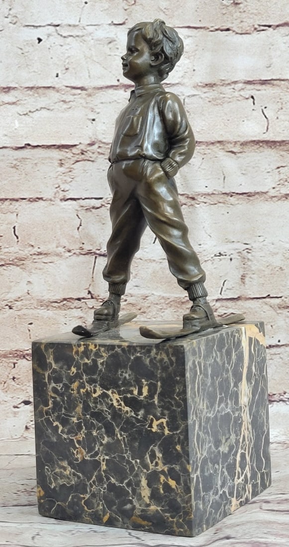 Sport Ski Player Bronze Statue - 4