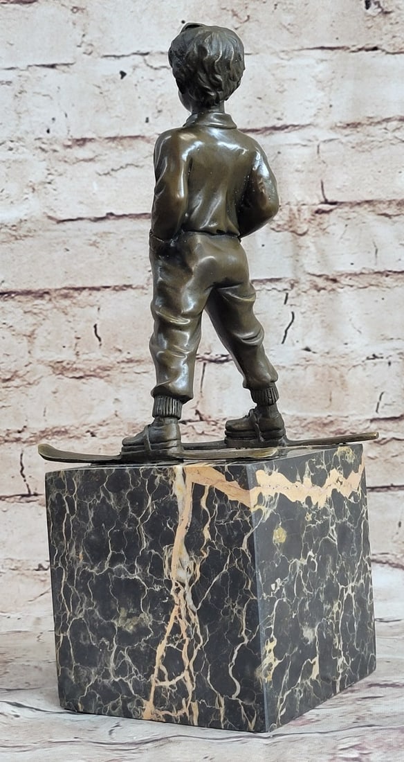 Sport Ski Player Bronze Statue - 5