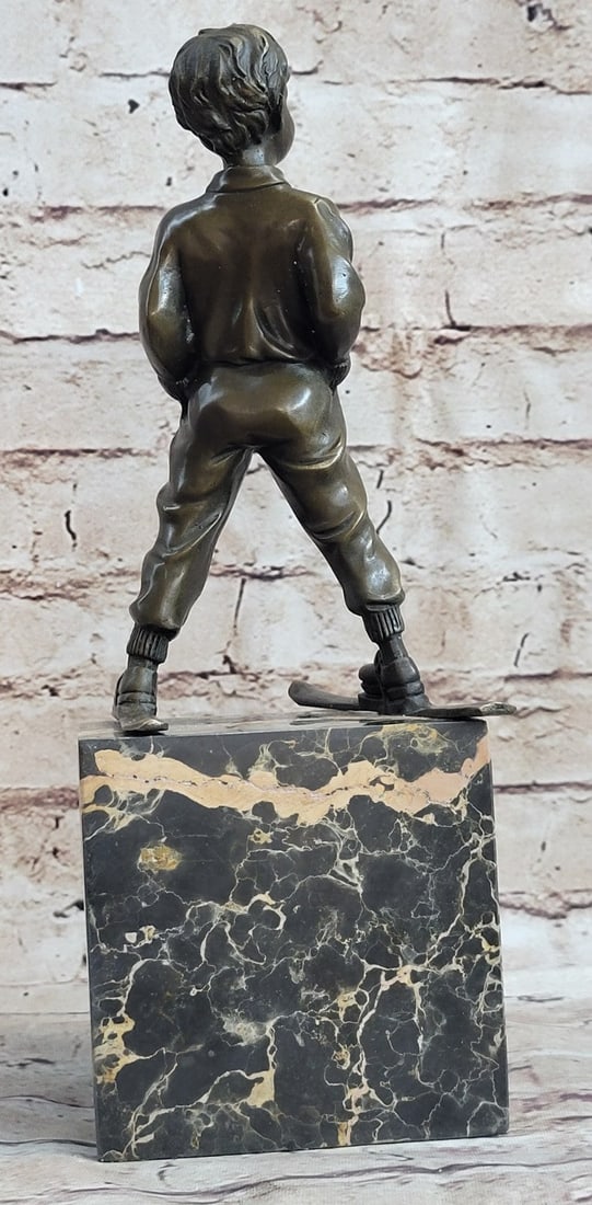 Sport Ski Player Bronze Statue - 6