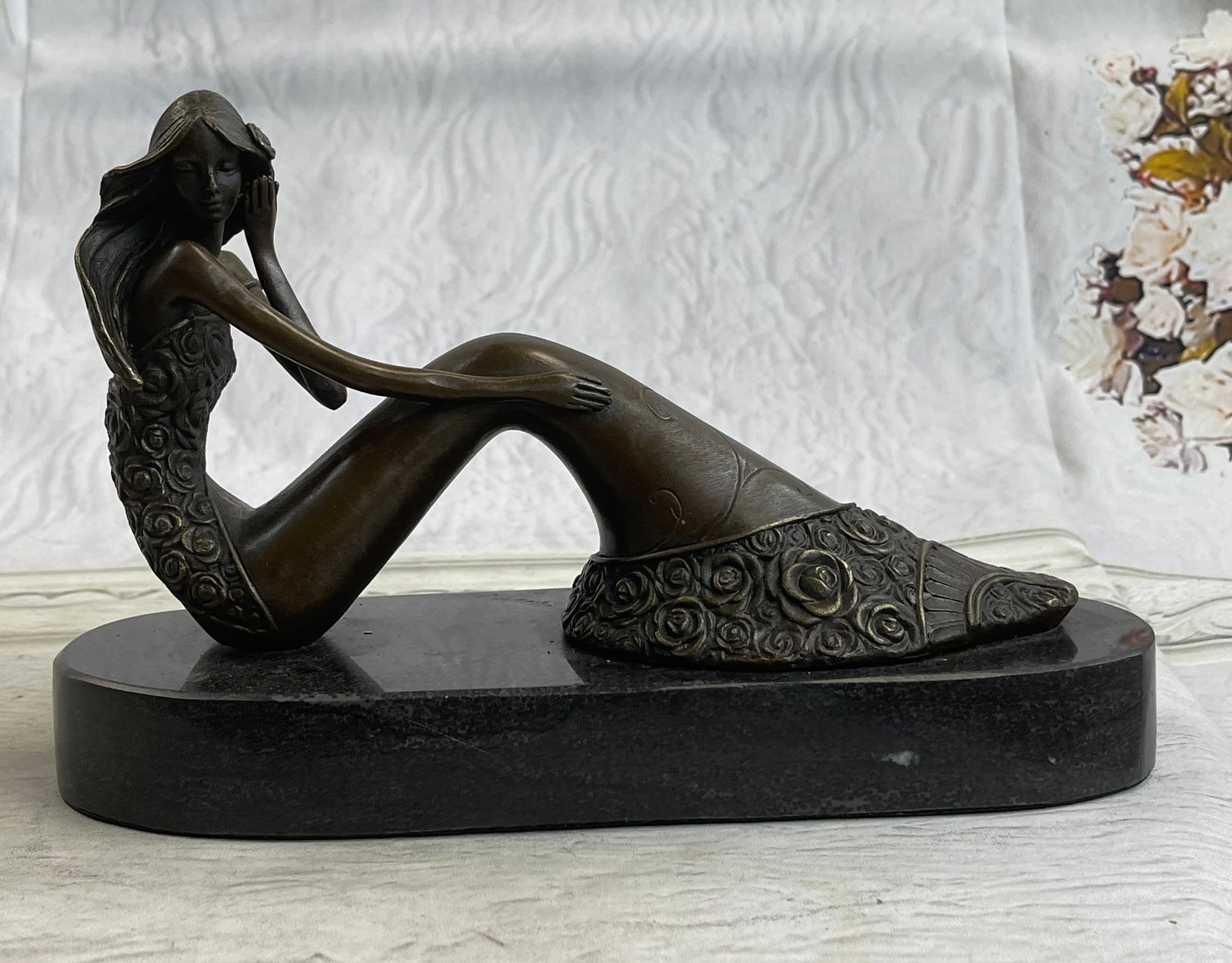 Mermaid Decor Bronze Statue - 3
