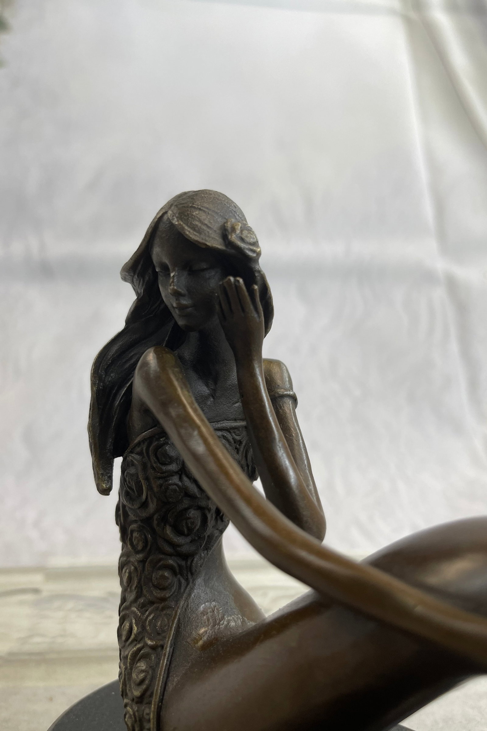 Mermaid Decor Bronze Statue - 9