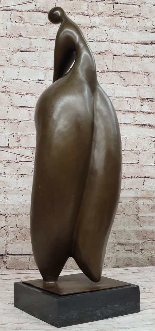 Curvy Female Bronze Sculpture: The curvy nude woman bends backward to make her next move in her complex dance. The composition recalls the Classical sense yet adopts a modern abstract flair that gives her body an added emphasis on 