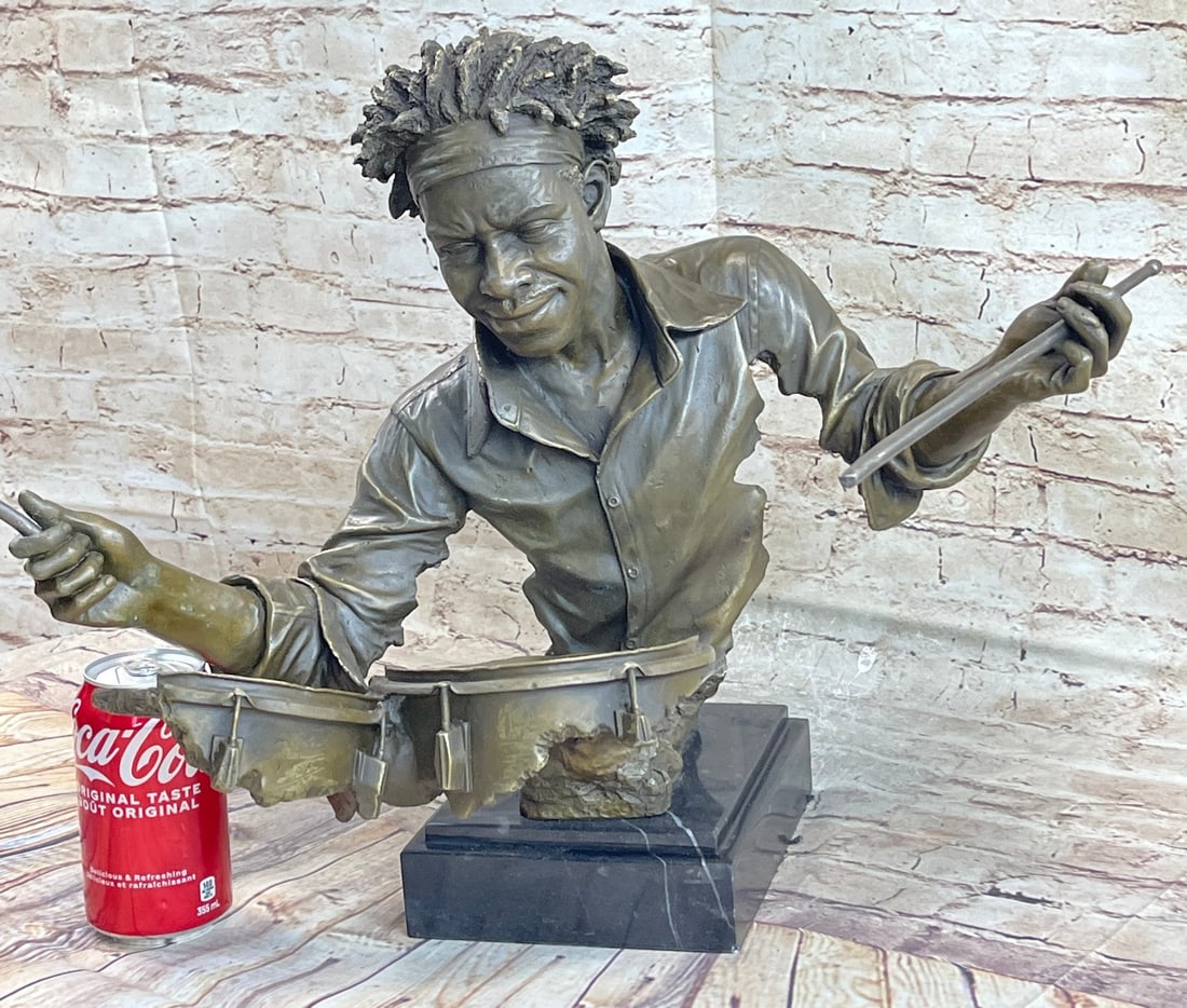 Drum Set Figurine Bronze Statue - 2
