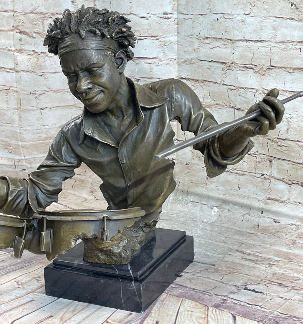 Drum Set Figurine Bronze Statue - 7