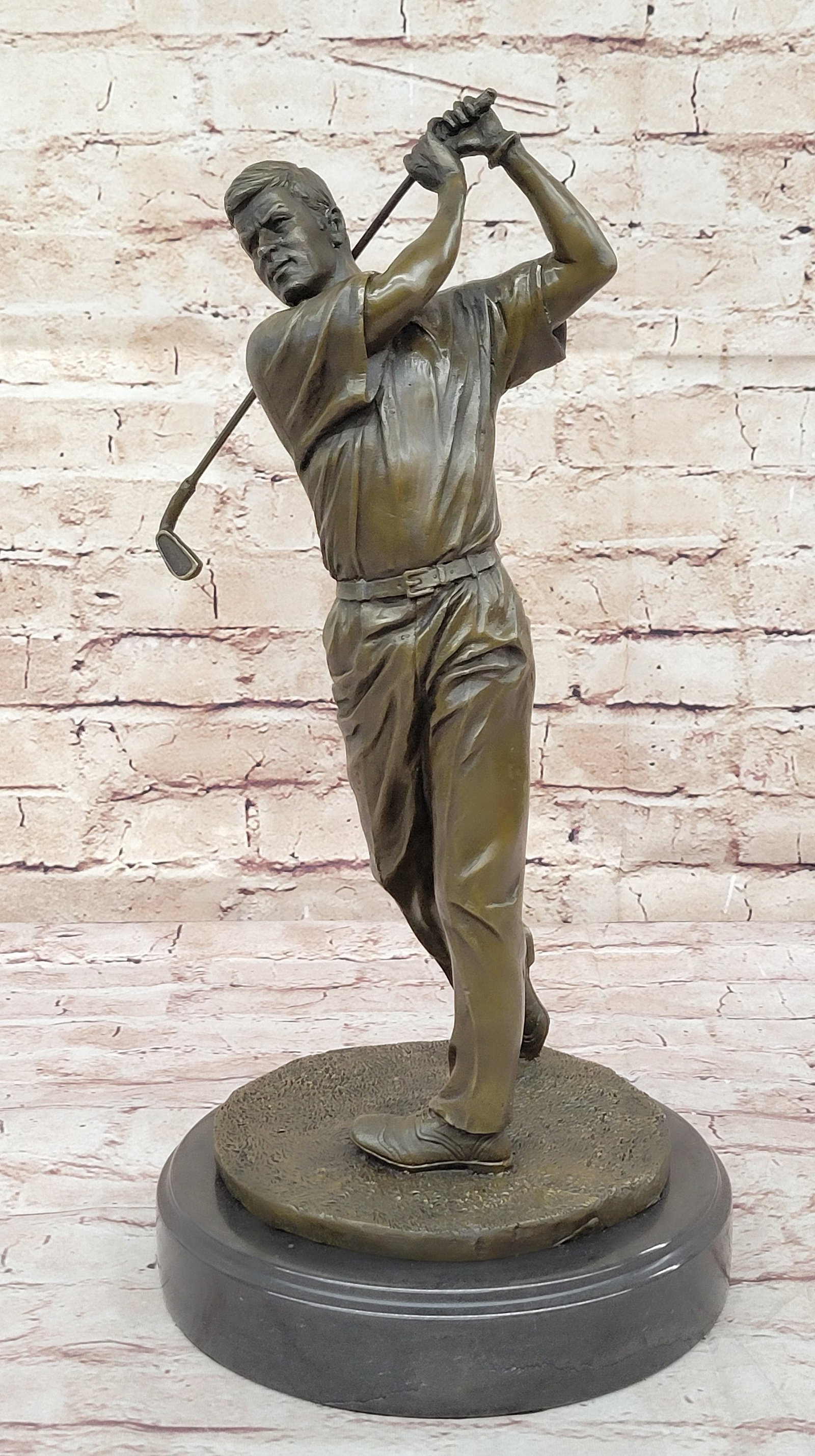 Golfer Trophy Bronze Statue - 4