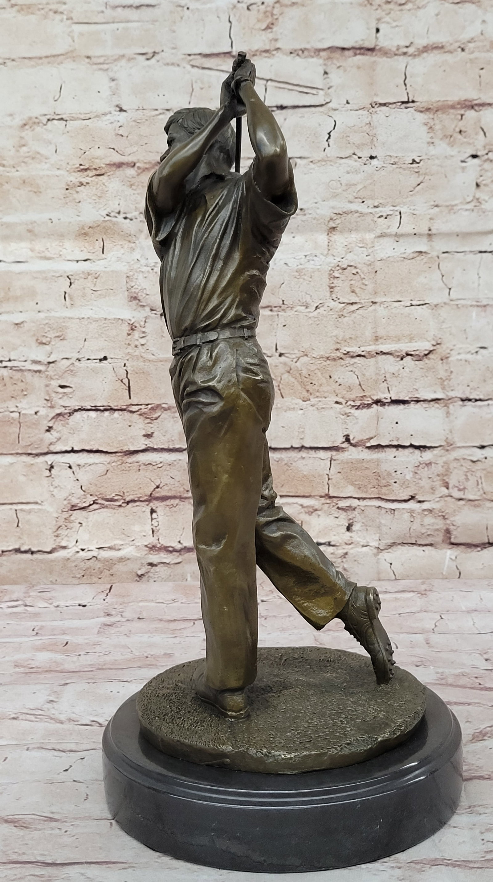 Golfer Trophy Bronze Statue - 5