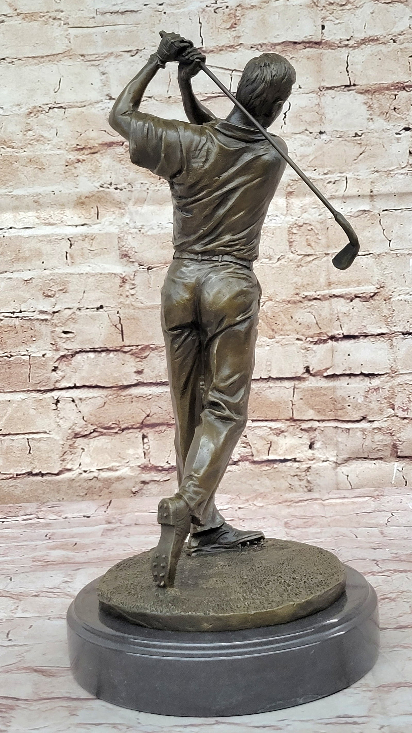 Golfer Trophy Bronze Statue - 6