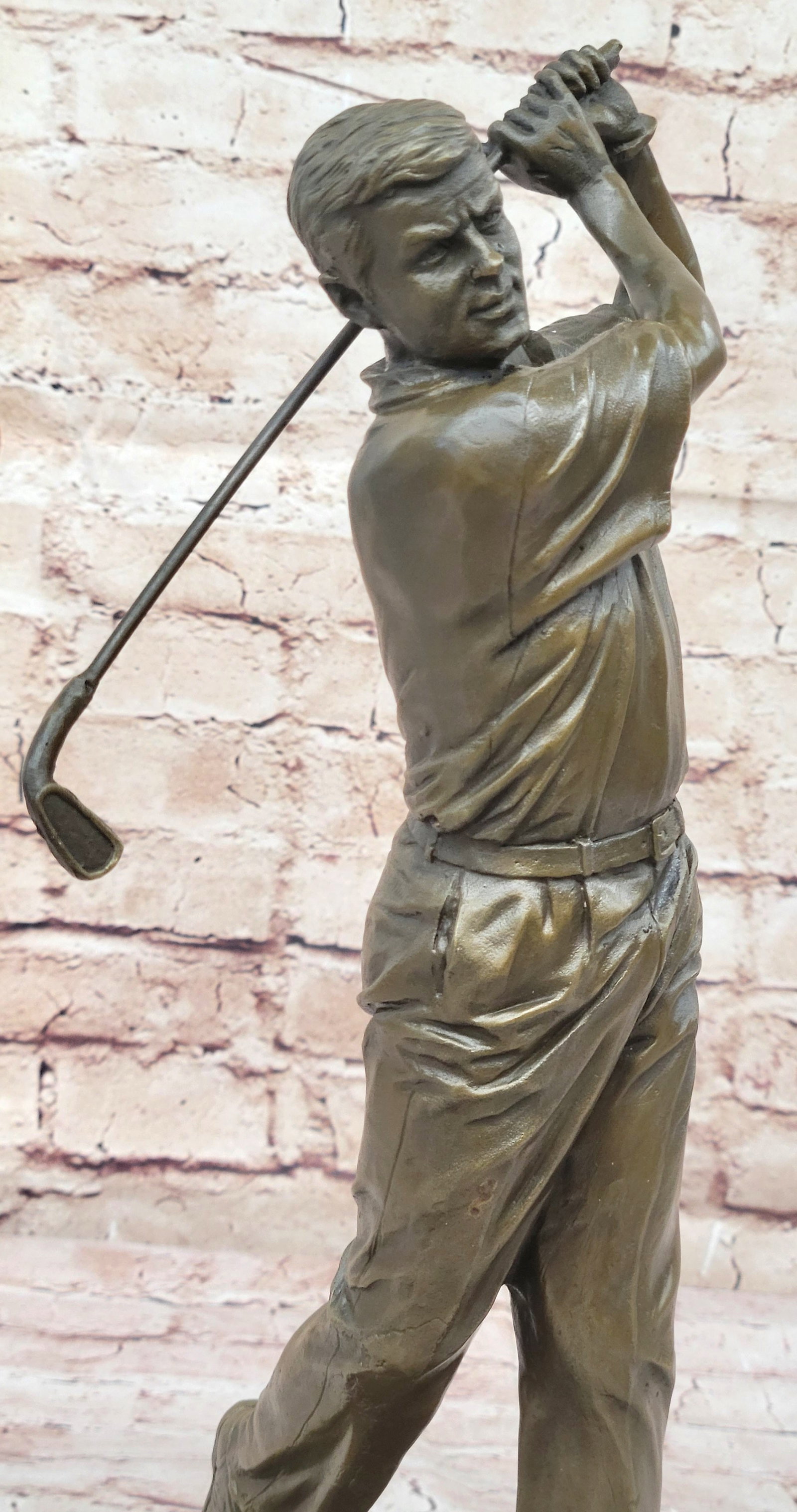 Golfer Trophy Bronze Statue - 7