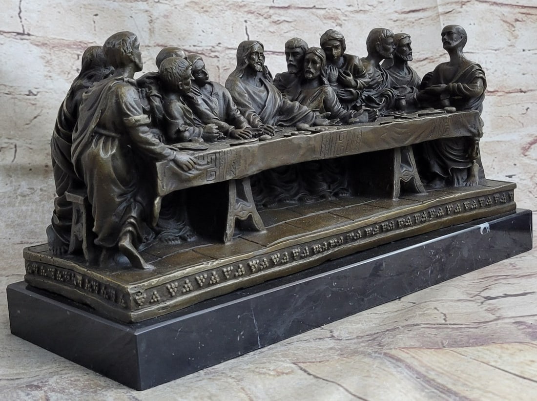 Christian Faith Last Supper Bronze Sculpture (1 of 9)