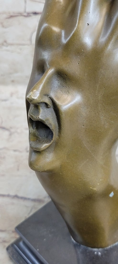 Hand With Face Bronze Statue - 9