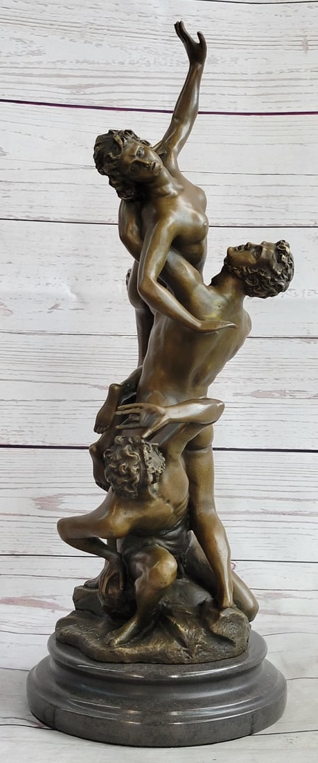 Rape of the Sabine Women Bronze Sculpture: This sculpture is historical and would go perfect for anyone that has fallen down but picked themselves up. This sculpture was cast using the ancient method of lost-wax casting and stained with a
