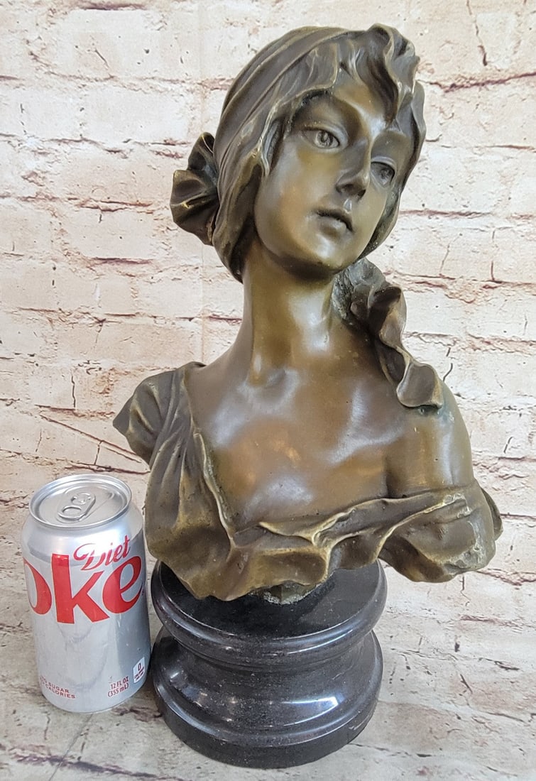 Maiden Bust Bronze Statue - 2