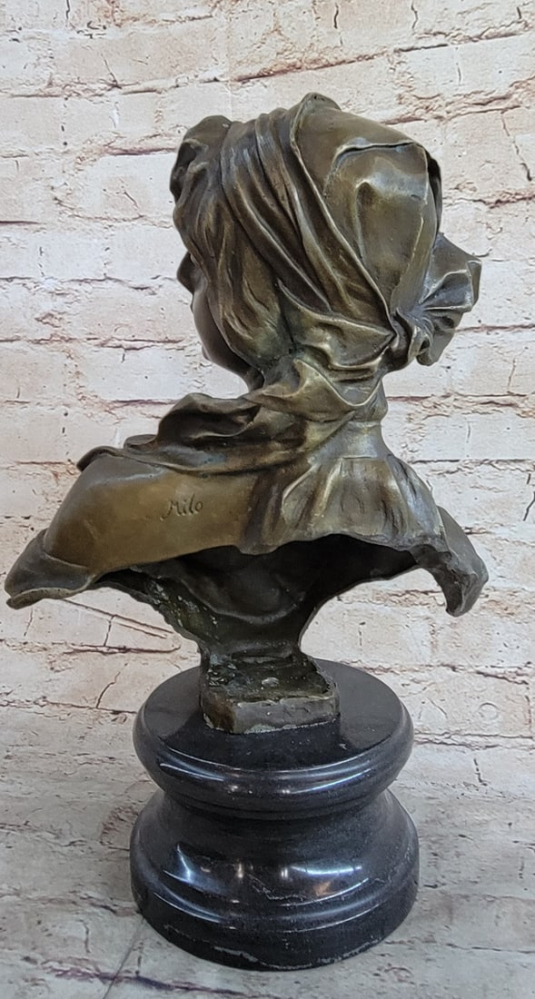 Maiden Bust Bronze Statue - 4