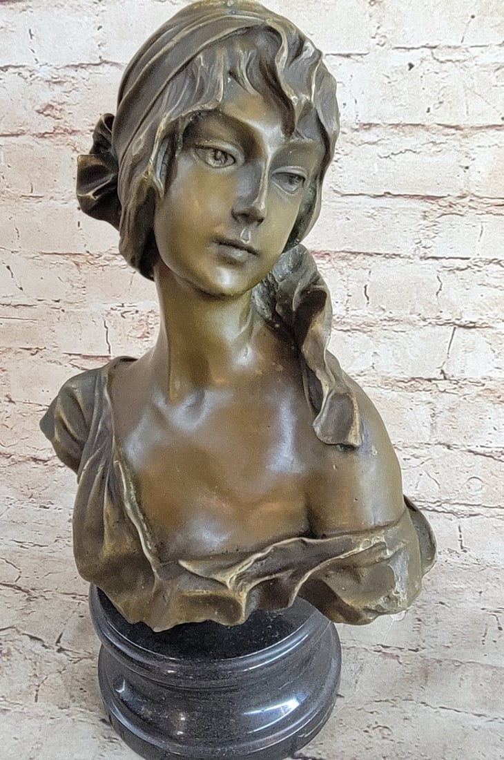 Maiden Bust Bronze Statue - 7