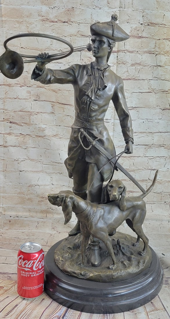 Hunter Soldier Bronze Statue - 2