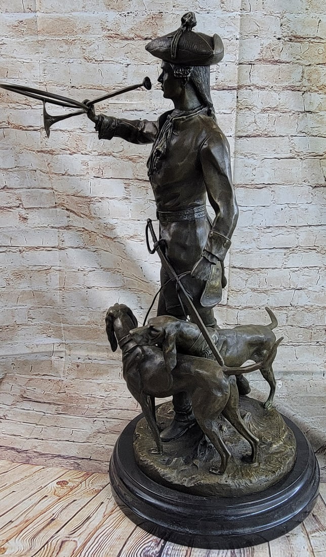 Hunter Soldier Bronze Statue - 3