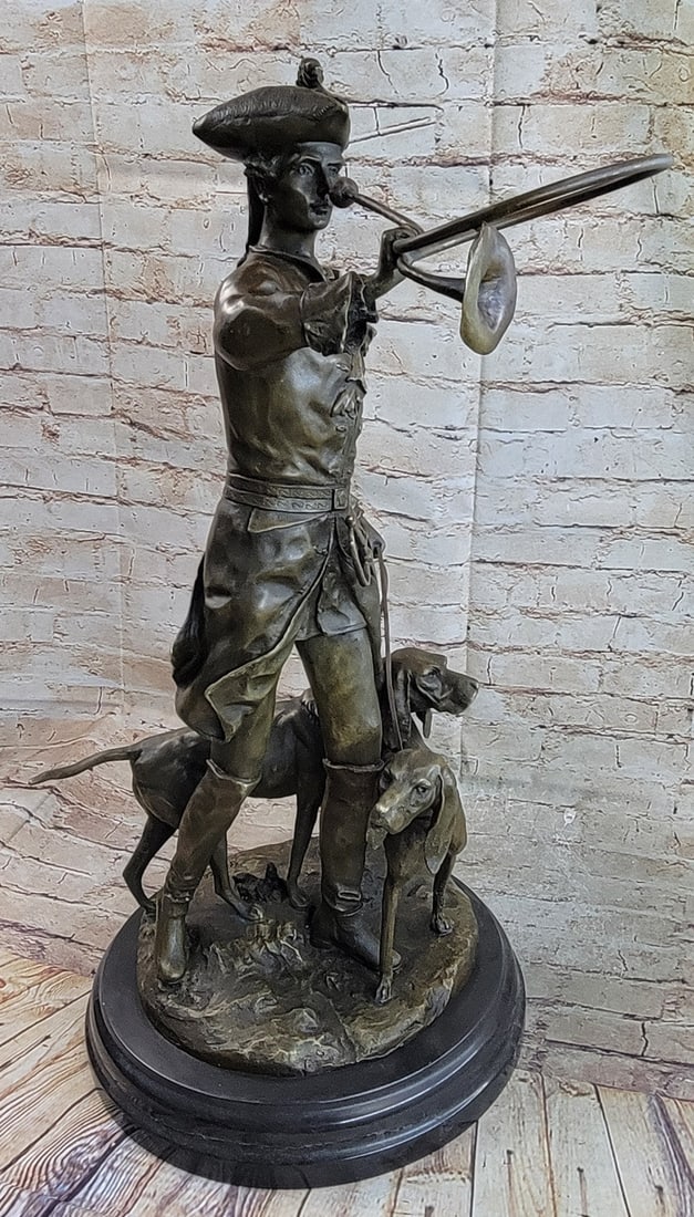 Hunter Soldier Bronze Statue - 6