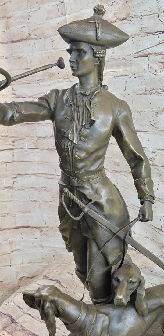 Hunter Soldier Bronze Statue - 8