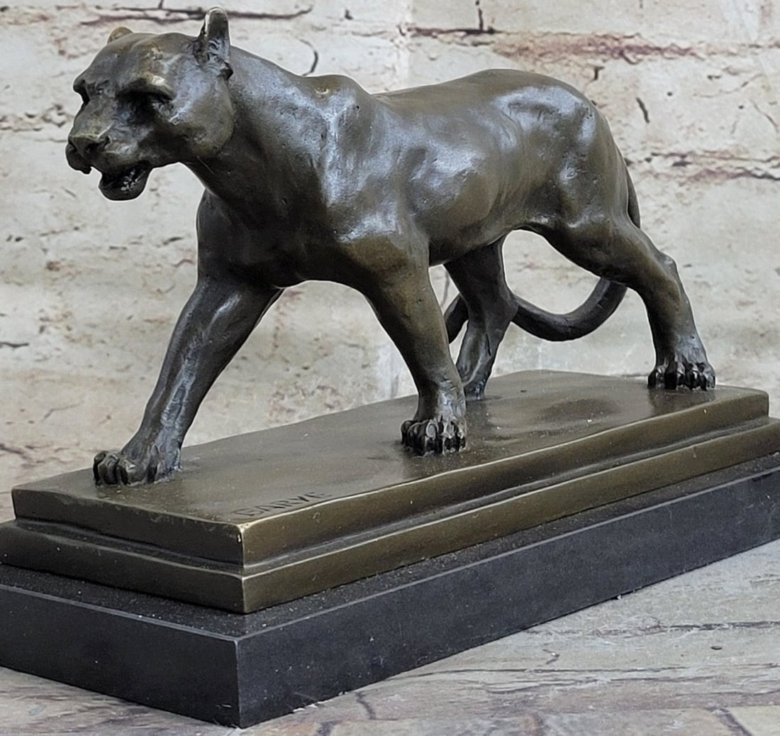 California Jaguar Bronze Sculpture: Setting the standard in hand cast bronzes in the superior Lost Wax Process. The lost-wax process has long been the preferred method of casting bronze sculptures for the finest museums, galleries, and