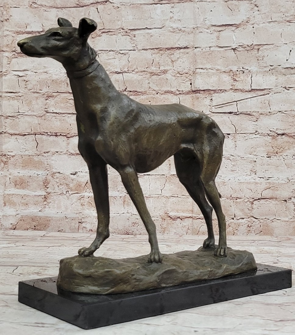 Racing Dog Bronze Statue - 3