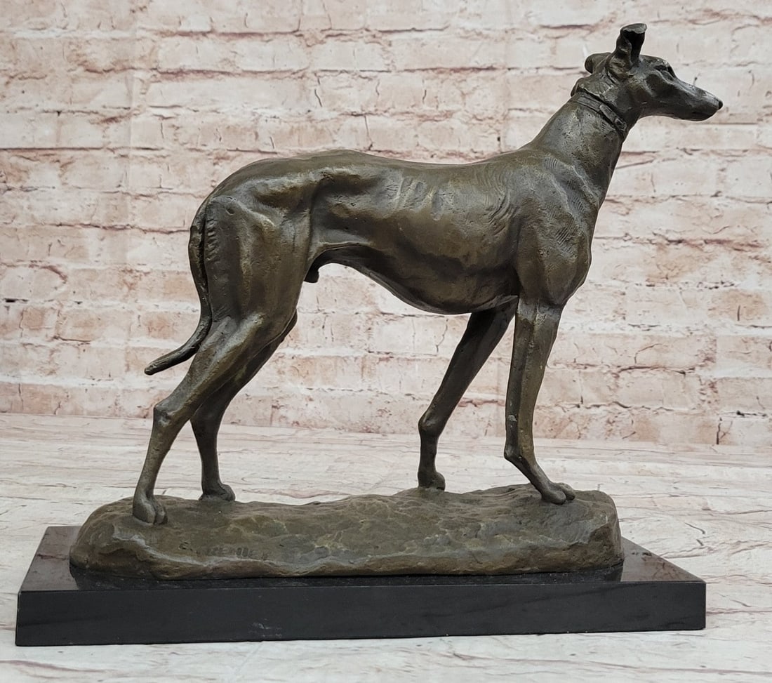 Racing Dog Bronze Statue - 5