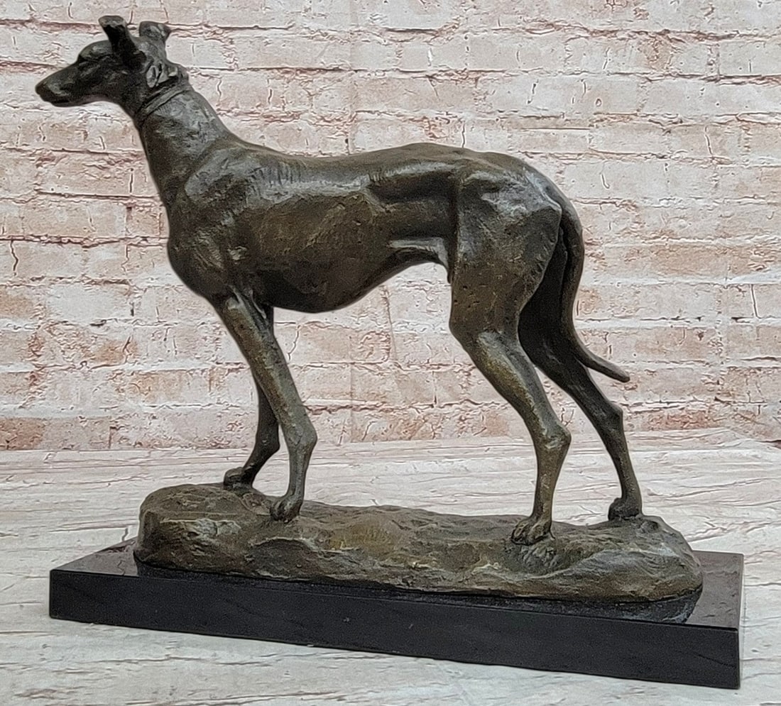 Racing Dog Bronze Statue - 6