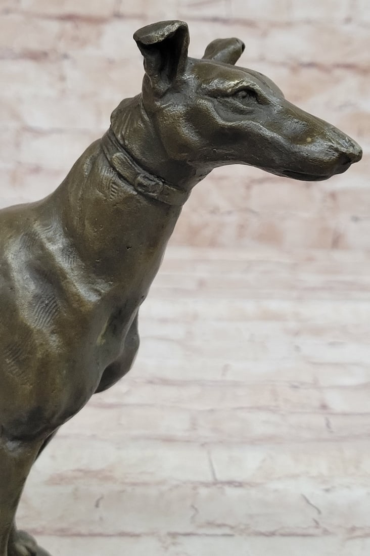 Racing Dog Bronze Statue - 7