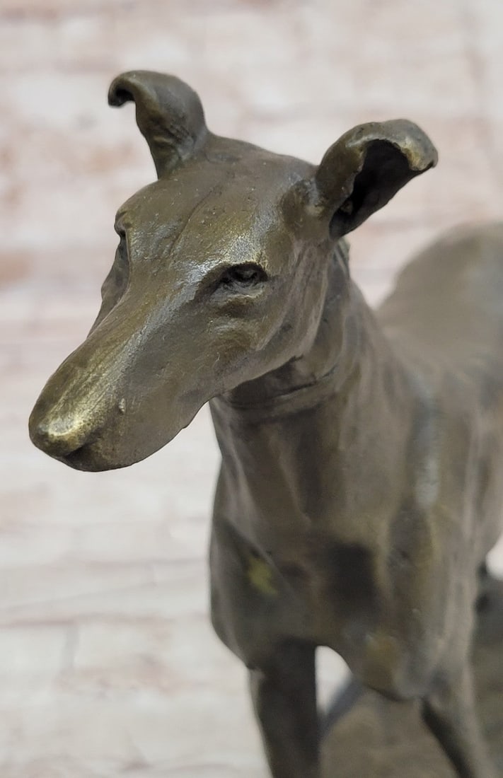 Racing Dog Bronze Statue - 8