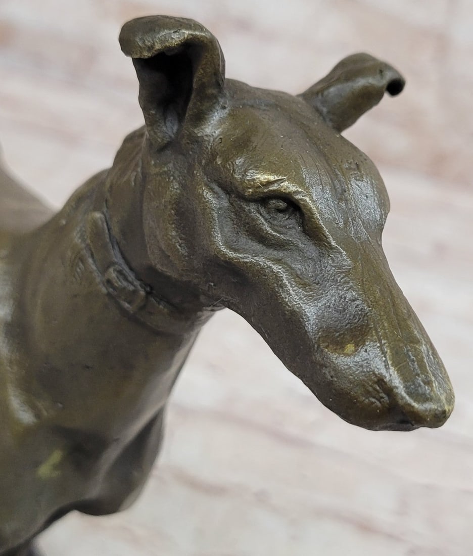 Racing Dog Bronze Statue - 9