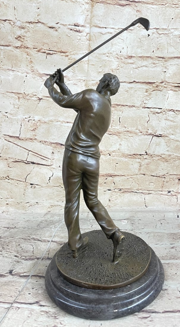 Golfing Trophy Bronze Statue - 3