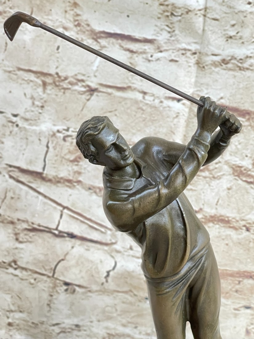 Golfing Trophy Bronze Statue - 5